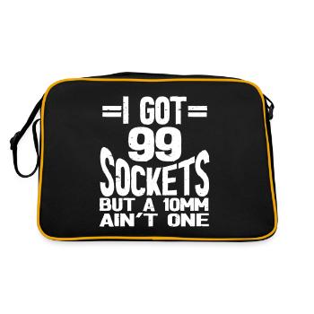 Mechanic I Got 99 Sockets But A 10mm Ain't One - Retro Bag - black/gold - Back