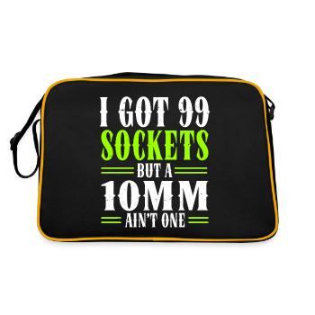 Mechanic I Got 99 Sockets But A 10mm Ain't One - Retro Bag - black/gold - Back
