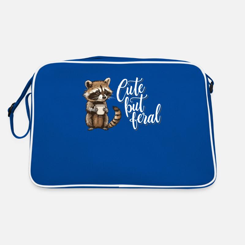 Wild and Crazy Coffee Drinker Raccoon Retro Bag