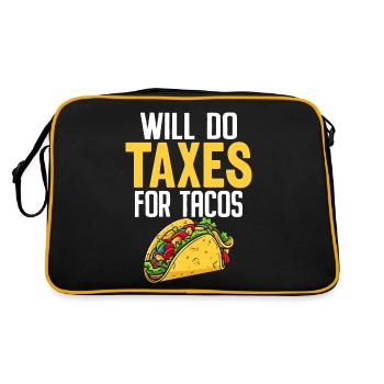 fera des impôts pour les tacos Comptabilité drôle CPA - Sac Retro - noir/or - Dos