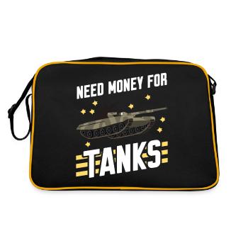 Tank Driver Combat Tank - Retro Tasche - Schwarz/Gold - Hinten