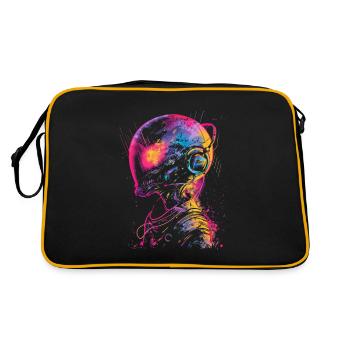 DJ Alien Alien avec casque Festival UFO - Sac Retro - noir/or - Dos