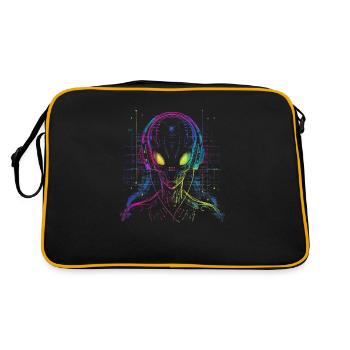UFO Alien DJ Alien Festival Alien avec écouteurs - Sac Retro - noir/or - Dos