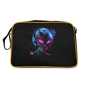 Festival Alien DJ avec casque Alien UFO - Sac Retro - noir/or - Dos
