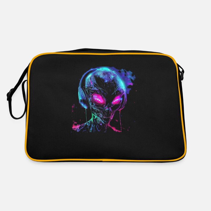 Festival Alien DJ avec casque Alien UFO Sac Retro