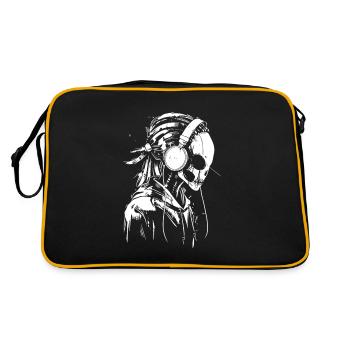 Festival Alien DJ Alien avec casque UFO - Sac Retro - noir/or - Dos