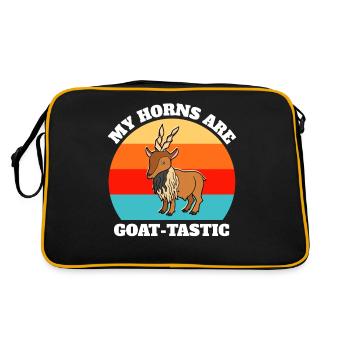 Screw Goat Sayings - Retro Bag - black/gold - Back