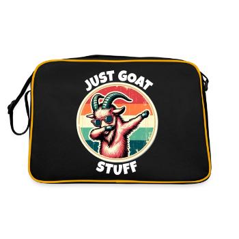 Screw Goat Saying - Retro Bag - black/gold - Back