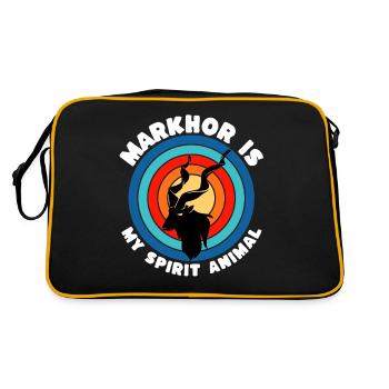 Funny Screw Goat Sayings - Retro Bag - black/gold - Back