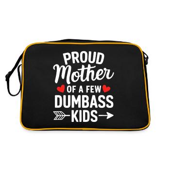 Proud Mother Of A Few Dumbass Kids Motherhood - Retro Bag - black/gold - Back
