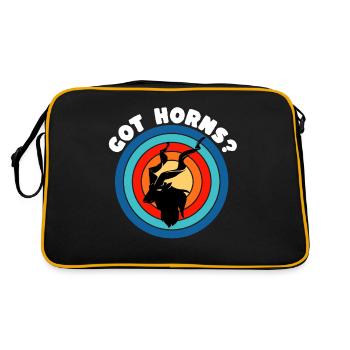 Funny Screw Goat Sayings - Retro Bag - black/gold - Back