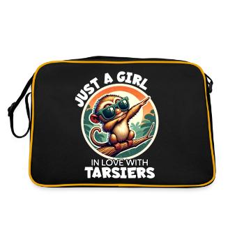 Une fille aime un lémurien gobelin - Sac Retro - noir/or - Dos