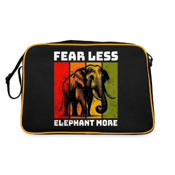 Sumatran Elephant Sumatra Elefant - Retro Bag - black/gold - Back