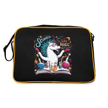 It's Like Magic But Real - Retro Tasche - Schwarz/Gold - Hinten