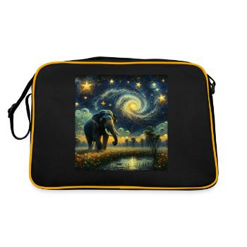 Éléphant de Sumatra Nuit étoilée - Sac Retro - noir/or - Dos