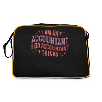 Accountant Accounting - Retro Tasche - Schwarz/Gold - Hinten