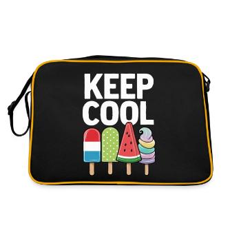 Keep Cool Eis am Stiel Sommer Dessert Lustiges Eis - Retro Tasche - Schwarz/Gold - Hinten