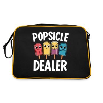 Popsicle Dealer Funny Popsicle Lolly Ice Cream - Retro Bag - black/gold - Back