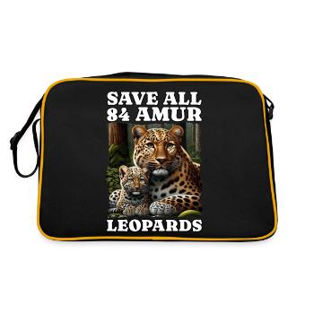 Save Amur Leopard - Retro Bag - black/gold - Back