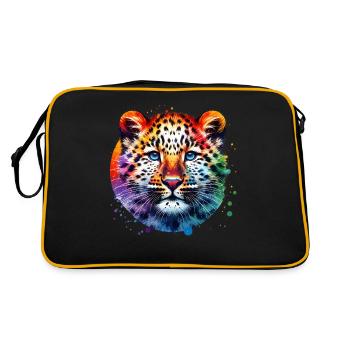 Amur leopard - Retro Bag - black/gold - Back