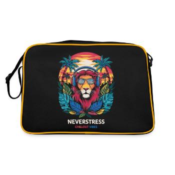 Lion Chillout Vibes Design décontracté et élégant - Sac Retro - noir/or - Dos