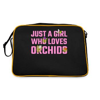 Orchids Flowers Phalaenopsis Orchid - Retro Bag - black/gold - Back