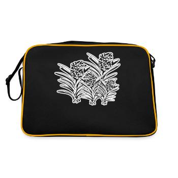 Orchids Flowers Orchid - Retro Bag - black/gold - Back