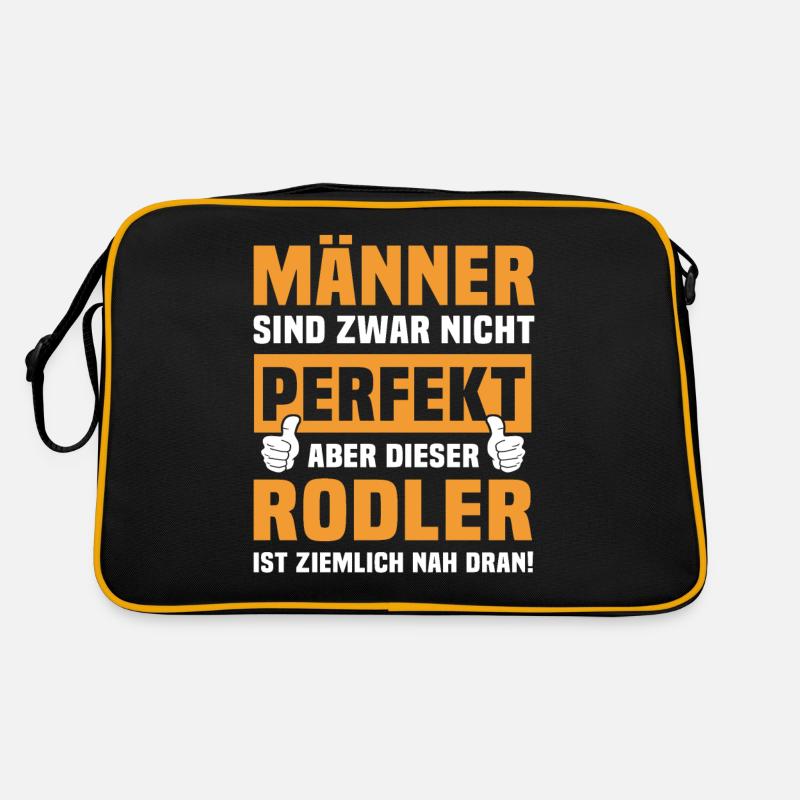 Lustige Rodler Sprüche Retro Tasche