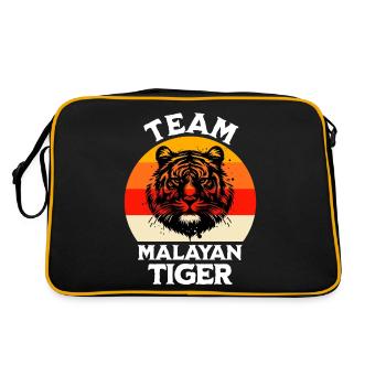 Drôle de dictons de tigre de Malaisie - Sac Retro - noir/or - Dos