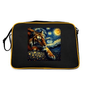Tigre de Malaisie Nuit étoilée - Sac Retro - noir/or - Dos