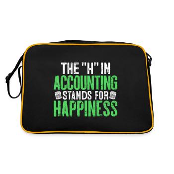 Le H en comptabilité Drôle CPA Fiscalité Comptable - Sac Retro - noir/or - Dos