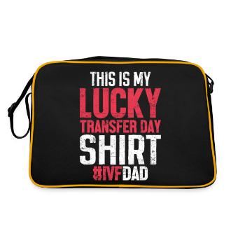 This Is My Lucky Transfer Day Egg Retrieval Funny - Retro Bag - black/gold - Back
