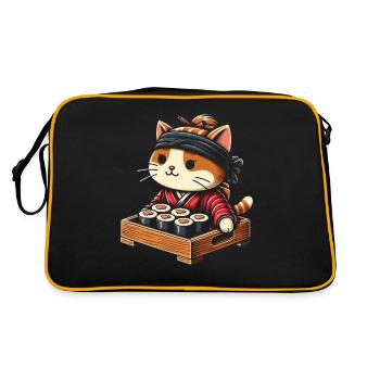 Sushi Food Japan Nigiri Gift - Retro Bag - black/gold - Back