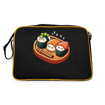 Sushi Food Japan Nigiri Gift - Retro Bag - black/gold - Back