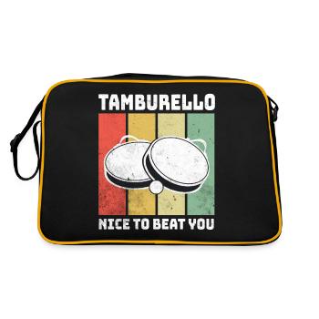 Tamburello sayings - Retro Bag - black/gold - Back