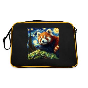 Panda roux Nuit étoilée - Sac Retro - noir/or - Dos