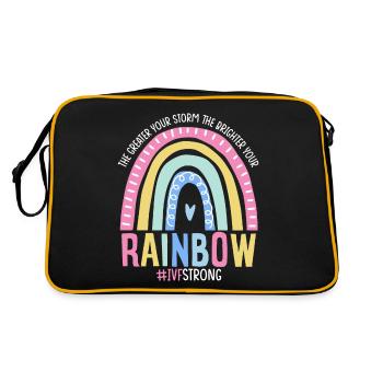 The Greater Your Storm The Brighter Your Rainbow - Retro Bag - black/gold - Back