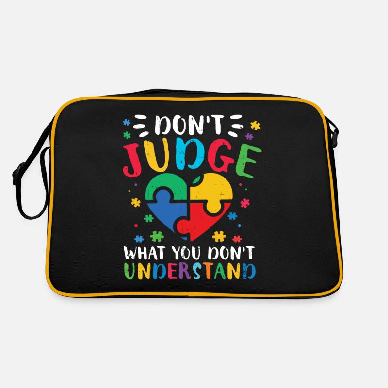 Autisme - Sac Retro - noir/or