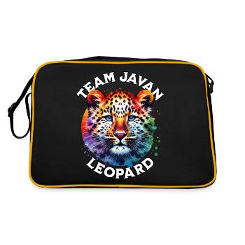 Java Leopard Sayings - Retro Bag - black/gold - Back