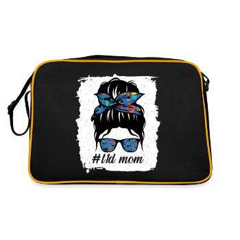 T1D Maman Bleu et Gris Ruban Messy Bun Juvénile - Sac Retro - noir/or - Dos