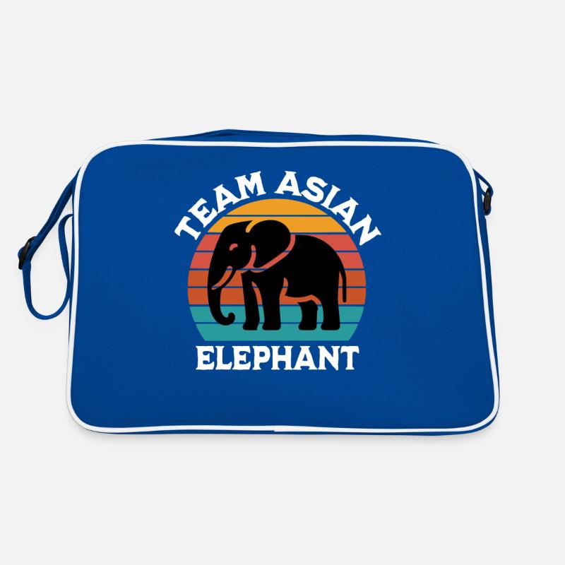 Asiatischer Elefant Retro Tasche