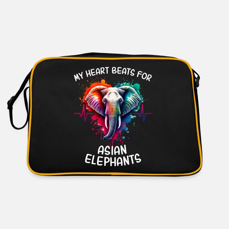 Asian Elephant Heart Line Retro Bag