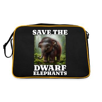 Dwarf elephant - Retro Bag - black/gold - Back