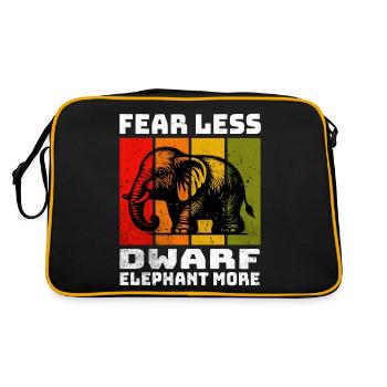 Eléphant nain Zwergelefant - Sac Retro - noir/or - Dos