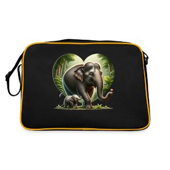 Dwarf elephant - Retro Bag - black/gold - Back