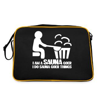 Sauna Spa Bien-être - Sac Retro - noir/or - Dos
