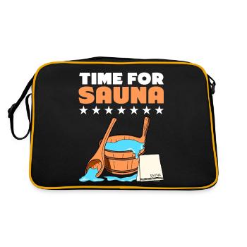 Sauna Spa bien-être - Sac Retro - noir/or - Dos