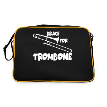 Trombone Cuivres Musique Tromboniste - Sac Retro - noir/or - Dos