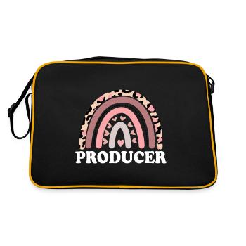 Produzent Boho Rainbow Filmmaking Produzent Post - Retro Tasche - Schwarz/Gold - Hinten