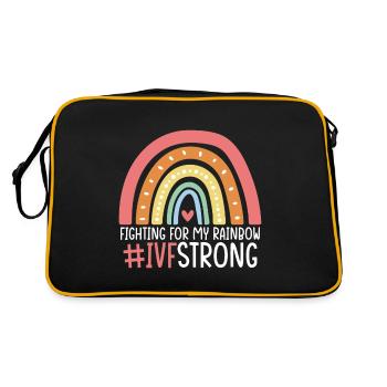 Se battre pour mon arc-en-ciel IVF Collecte d’ovules drôle - Sac Retro - noir/or - Dos